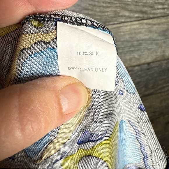 Trina Turk Silk Midi Fit & Flare Dress Butterflies Forrest Fairy Elvin Fae Small - Picture 8 of 8